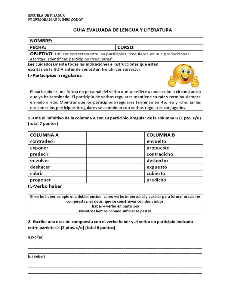 Guia de Lengua y Literatura Gramatica | PDF | Verbo | Unidades Semánticas