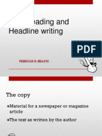 Copyreading and Headline Writing Guide
