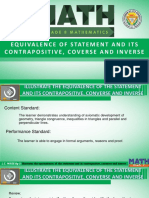 Equivalences of The Statement and Its Contrapositive Convers