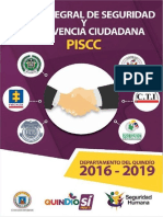Plan Integral de Seguridad y Convivencia Ciudadana 2016 - 2019 - Piscc