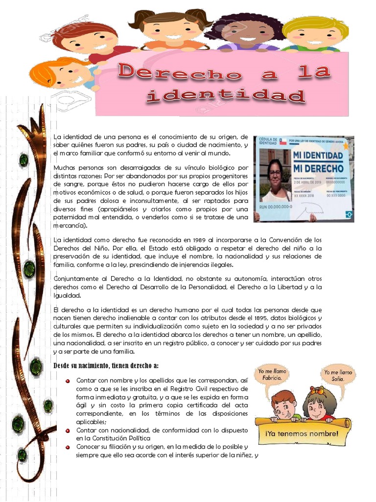 Derecho A La Identidad | PDF | Familia | Convenio europeo de derechos ...