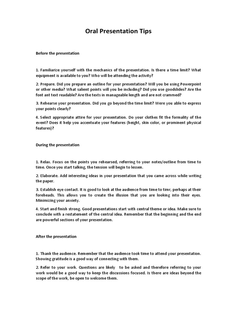 Effective Oral Presentation Strategies | PDF | Communication
