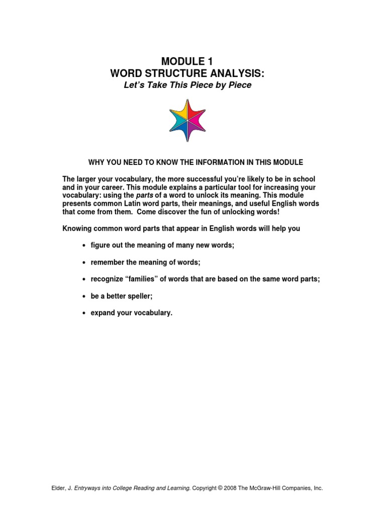 Word Structure Analysis PDF | PDF
