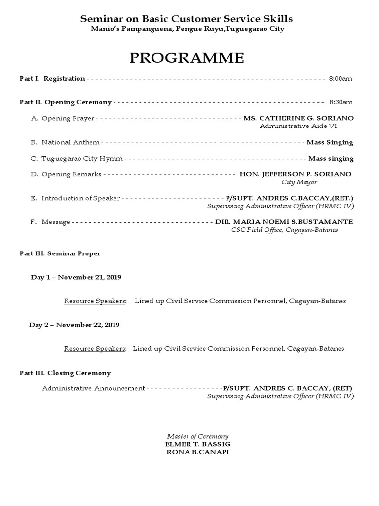 Basic Customer Service Skills Seminar | PDF