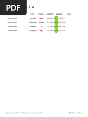 Assignment to-do List