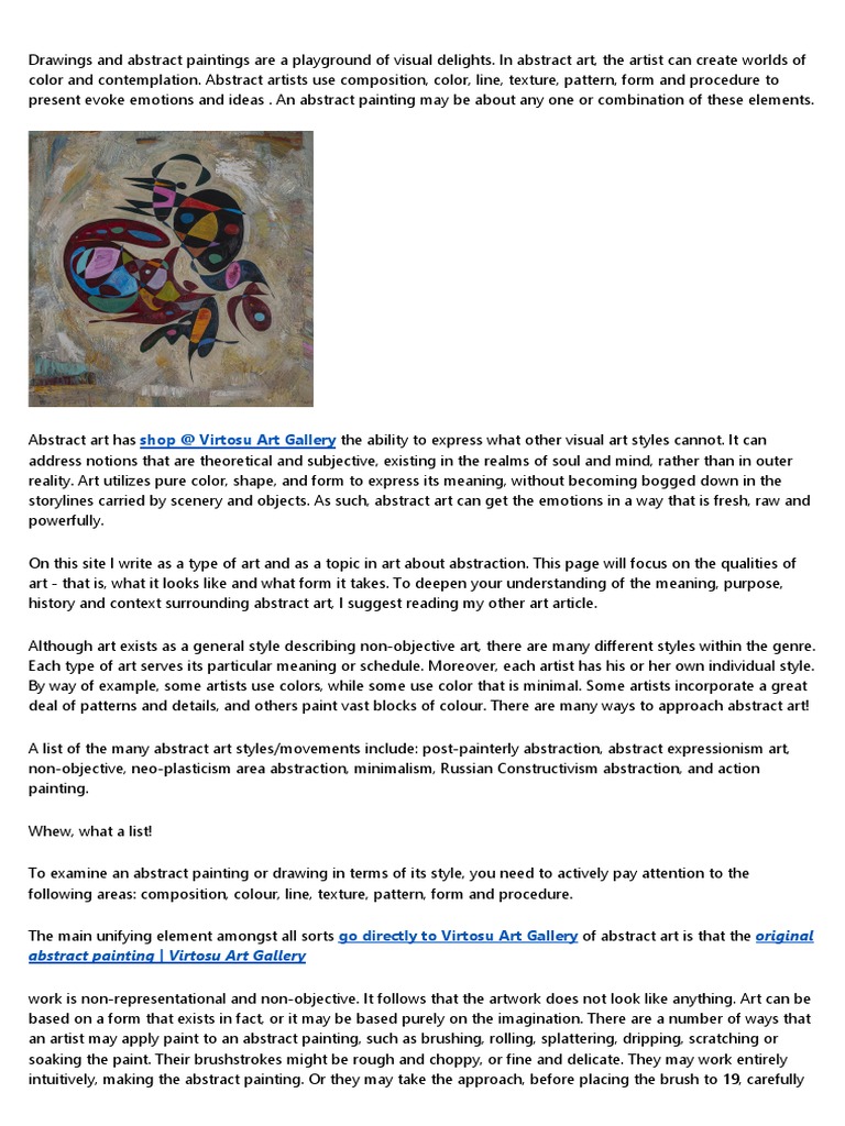 Exploring Abstract Art Styles | PDF | Abstract Art | Paintings