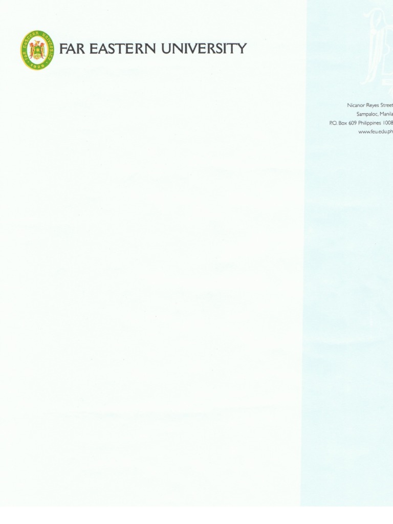 Feu Official Letterhead | PDF