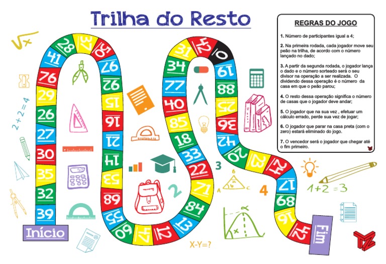 Jogo de Trilha Matemática para Imprimir | PDF