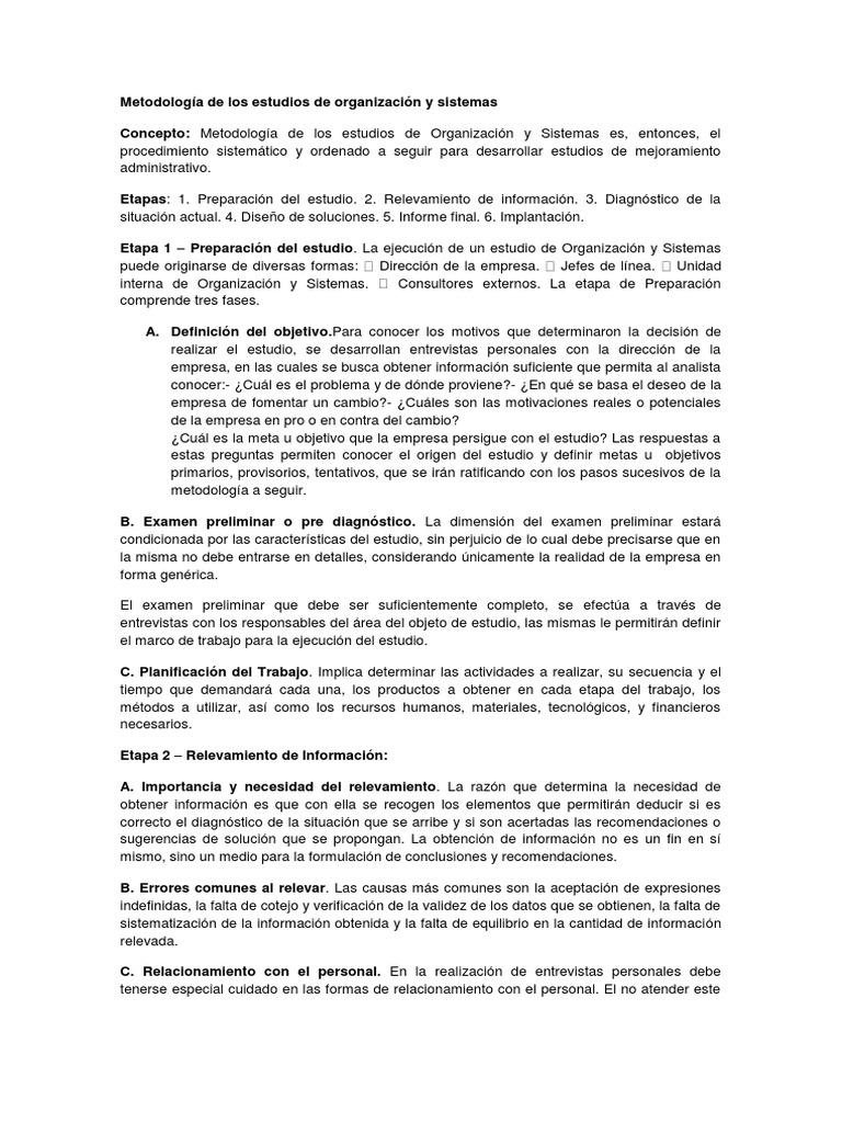 Metodología de Estudios Organizacionales | PDF | Información | Diseño