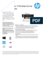 HP OfficeJet Pro 7740 Datasheet