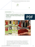 Food Fraud Scandal in The UK - Toxic Vodka and Pet Food Meat Given To Humans - GreenArea - Me