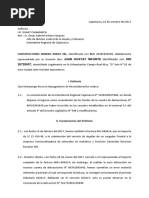 Constructores Minero Andes SRL-Recurso de Reconsideracion de Ingreso de Recaudación de Fondos