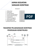 Tahapan Kegiatan Pelaksanaan Kontrak