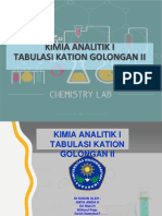 Analisis Kaation Golongan II