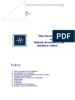 Plan Docente de Al Asigantura de La Historia Económica Dde America Latina PDF