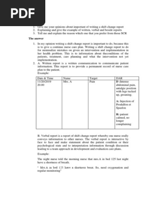 Shift Change Report Tugaz