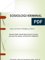 SOSIOLOGI KRIMINAL