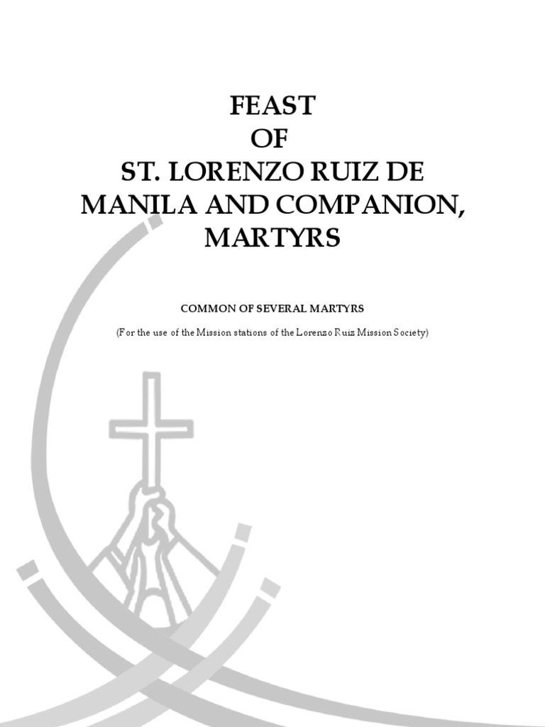 Mass Feast of St. Lorenzo Ruiz PDF Eucharist Mass (Liturgy)
