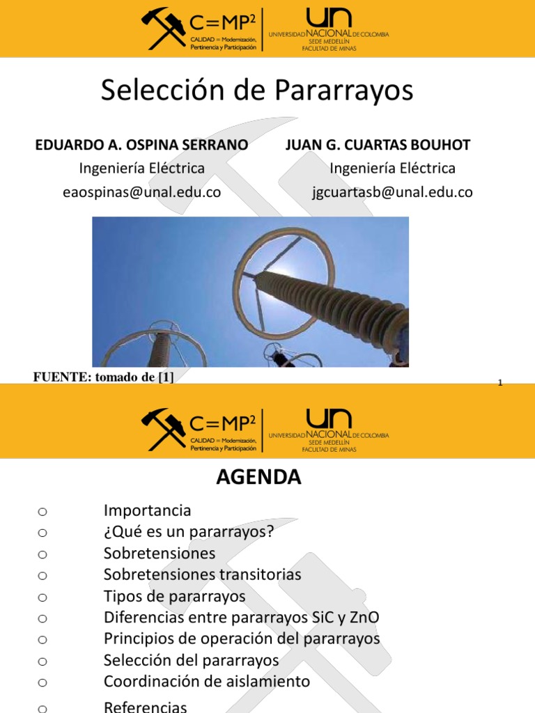 Selección de Pararrayos - Equipo | PDF | voltaje | Energia electrica