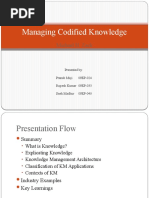 Managing Codified Knowledge