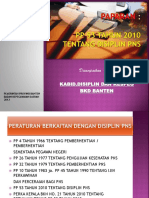 Presentasi PP 53 Tahun 2010 Tentang Disiplin PNS (Dindik BTN)