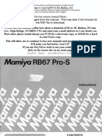 Mamiya Rb67 Pro-S