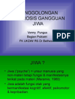 Penggolongan Gangguan Jiwa