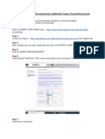 Steps for Uploading the Manuscript in Materials Today PROCEEDINGS