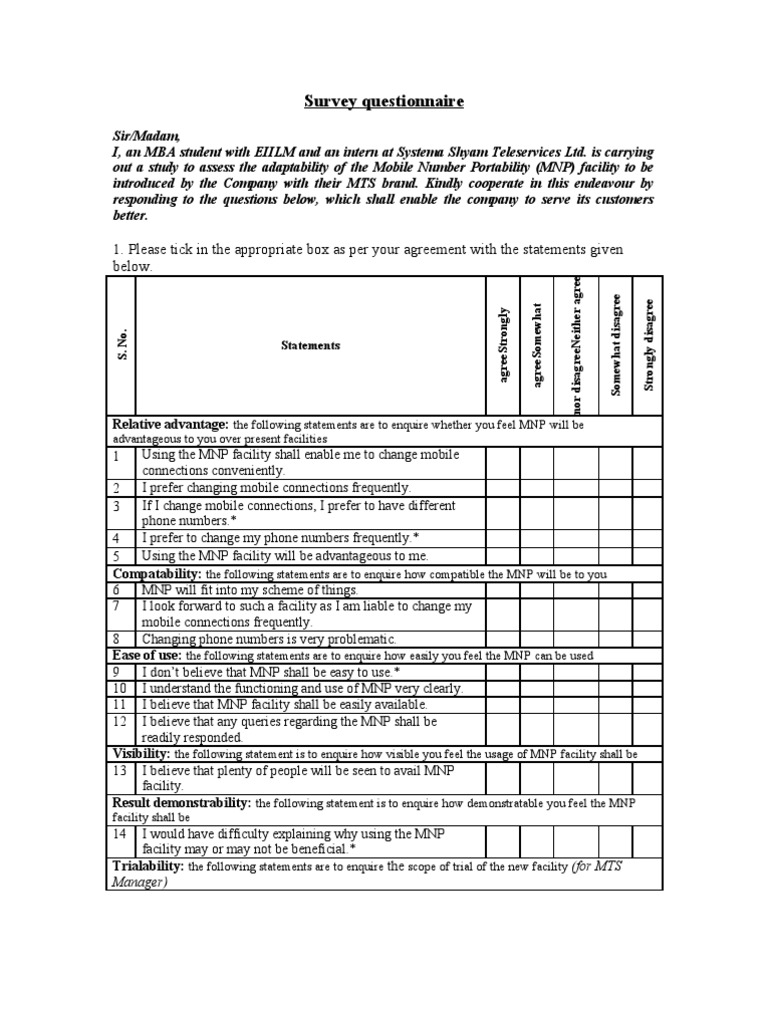 Innovation Survey Instrument | PDF | Computing | Communication
