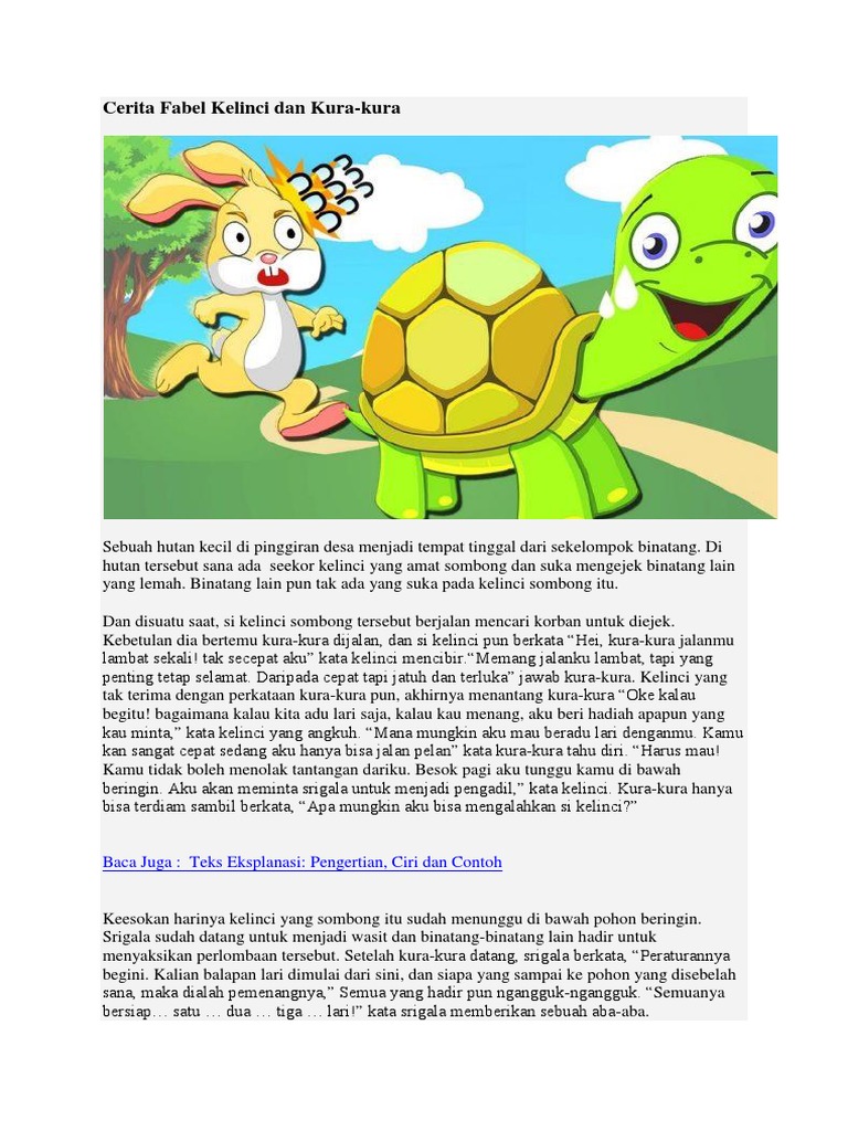 Cerita Fabel Kelinci Dan Kura