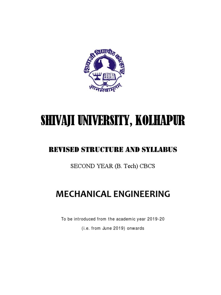 Revised B.Tech Mechanical Engineering Syllabus | PDF | Electric Motor ...