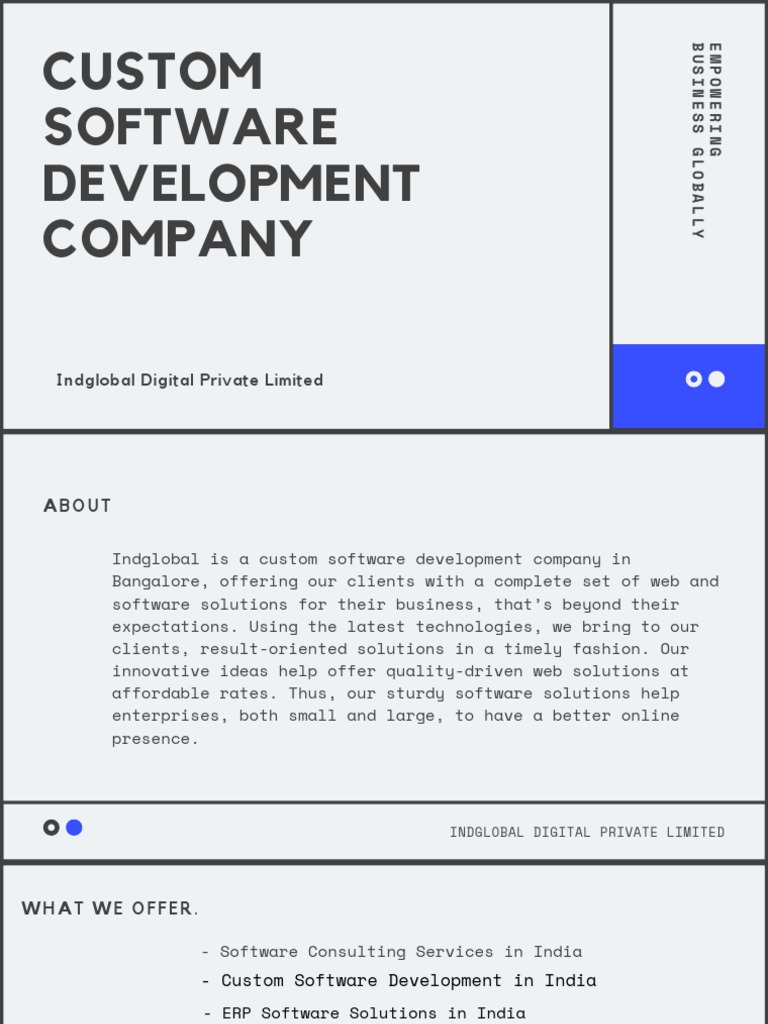 Custom Software Development Company | PDF | Software Development | Web ...