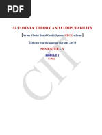 Automata Theory Module 1