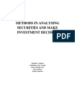 Methods in Analysing Securities and Make Investment Decision