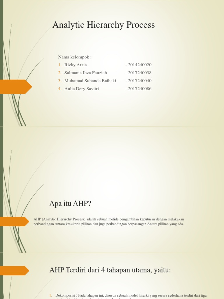 Proses Hierarki Analitik AHP untuk Keputusan | PDF
