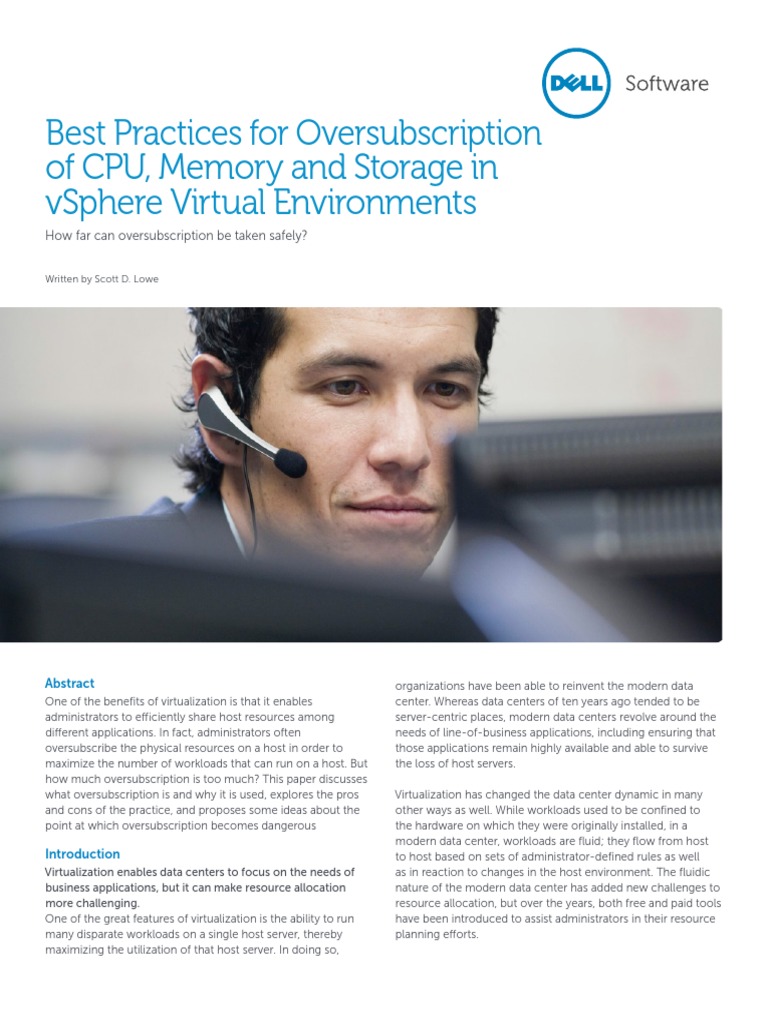 Dell Best Practices For Oversubscription of CPU Memory and Storage in ...