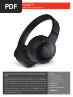 JBL Tune600BTNC Spec Sheet English