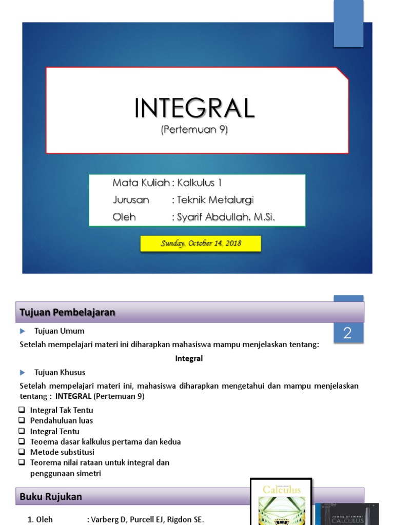 Materi Integral Pertemuan 9 | PDF