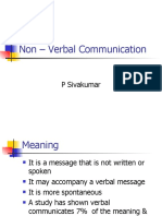 Non - Verbal Communication: P Sivakumar