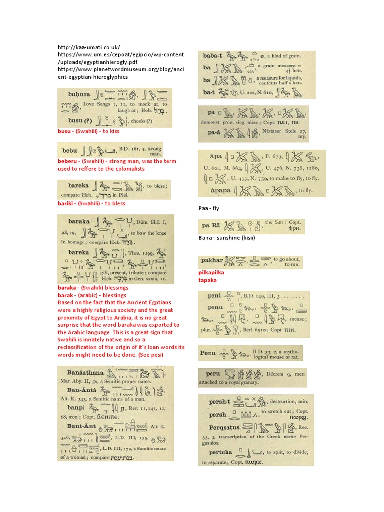 Bantu Language and Egyptian Connections | PDF | Swahili Language | Bantu