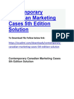Contemporary Canadian Marketing Cases 5th Edition Solution