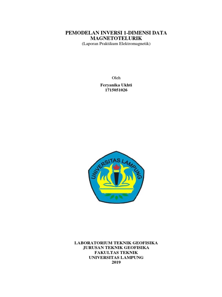 Pemodelan Inversi 1D Data MT | PDF | Sains & Matematika