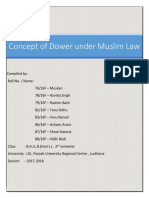 Concept of Dower under Muslim Law