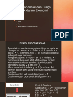 Fungsi Eksponensial Dan Fungsi Logaritmik Dalam Ekonomi