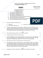 Electrical Machines - II Exam Questions