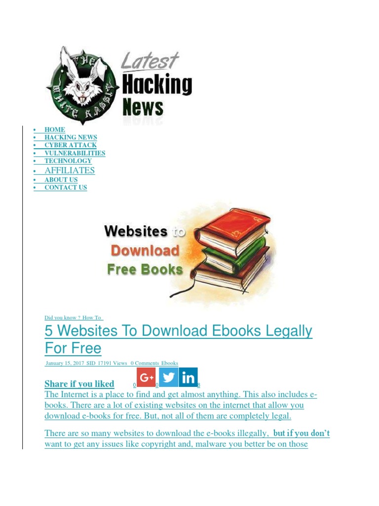5 Best Free Ebook Downlod Site PDF E Books sites