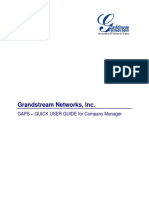 Grandstream GAPS Company Manager Quick User Guide Rev 2