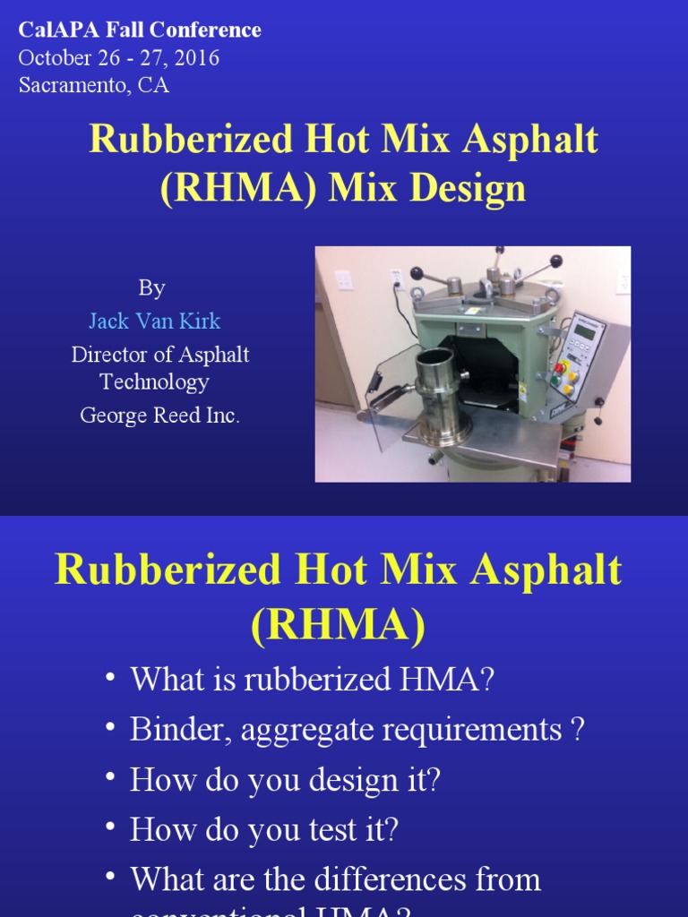 Rubberized Hot Mix Asphalt Design Guide | PDF | Road Surface | Asphalt