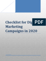 Checklist For Digital Marketing Campaigns in 2020