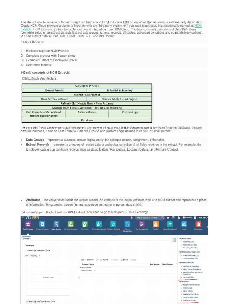 HCM Extracts Integration with Oracle EBS | PDF | Xml | Cloud Computing